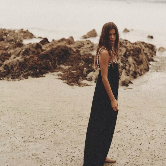 ZARA BEADED MIDI DRESS - Picture 2 of 9